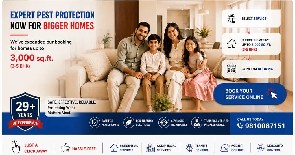 Vansh Pest Control protecting a residential living room in Delhi NCR